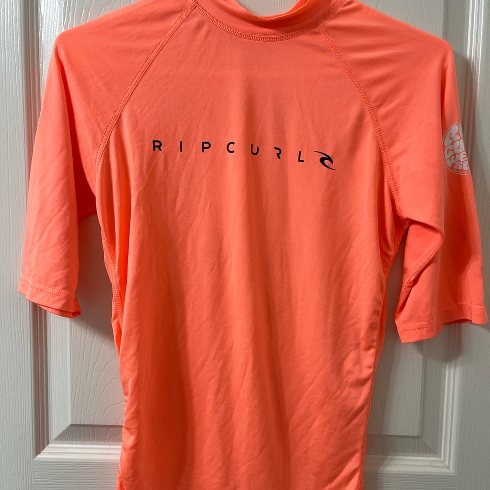 Rip Curl Orange Rash Guard UV Protection Swimwear